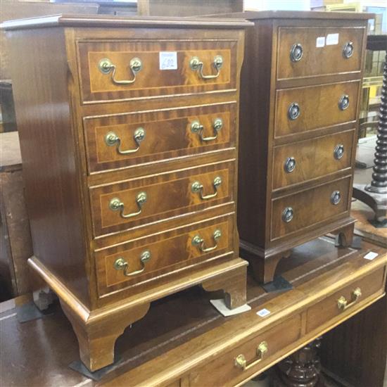 2 reproduction four drawer chests